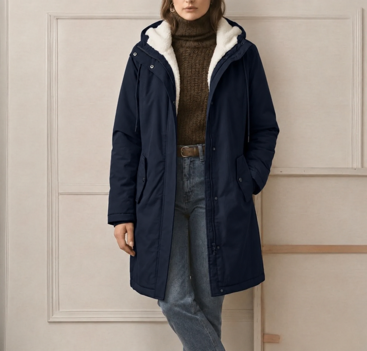 Camille | Veste Longue à Capuche Déperlante