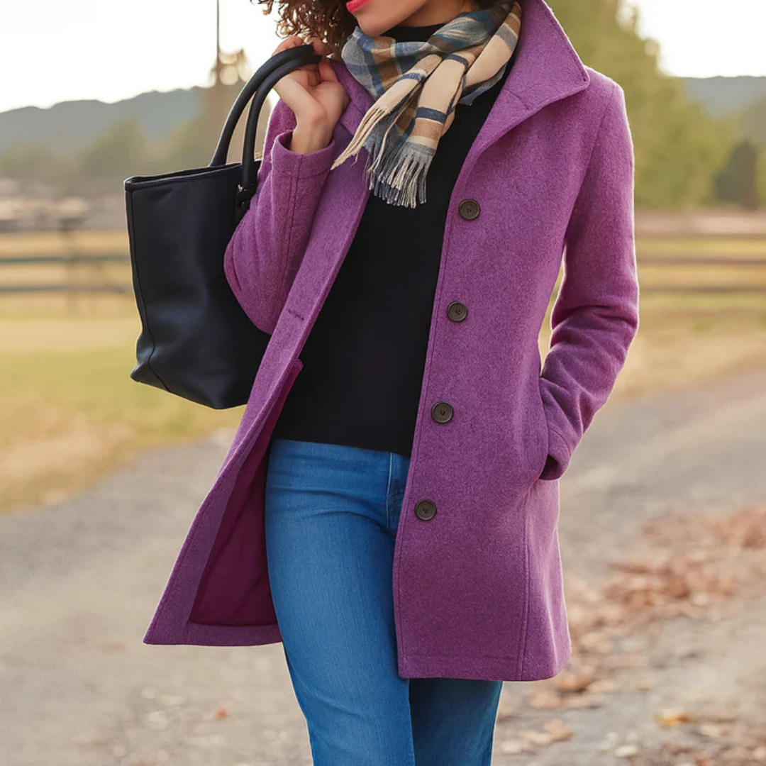 Camille | Manteau d'Hiver Isolé à Coupe Droite
