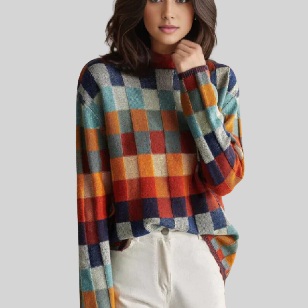 Maëlle - Pull femme col roulé, maille douce