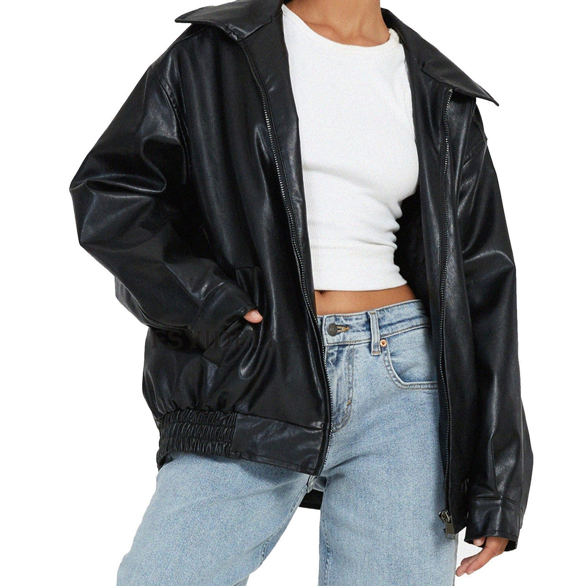 Océane - Veste femme oversize zippée, coupe décontractée
