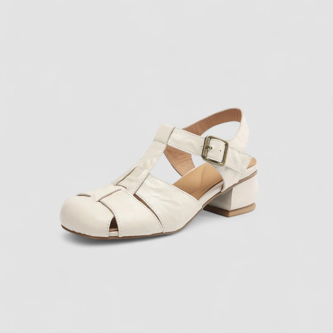 Marine - Sandales Mary Jane femme, talon bloc