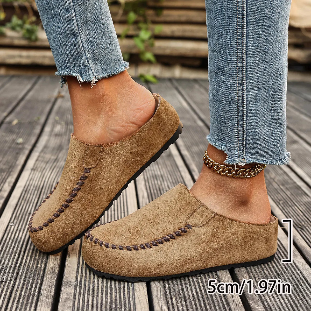 Agathe - Mocassins femme à enfiler, confort souple