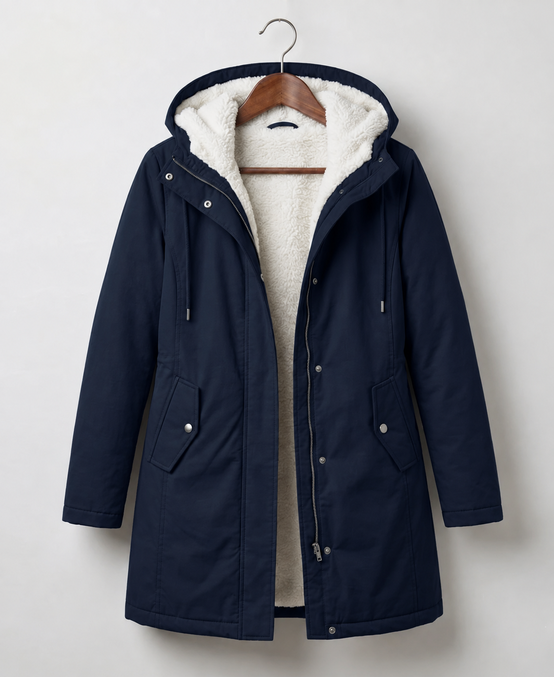 Camille | Veste Longue à Capuche Déperlante