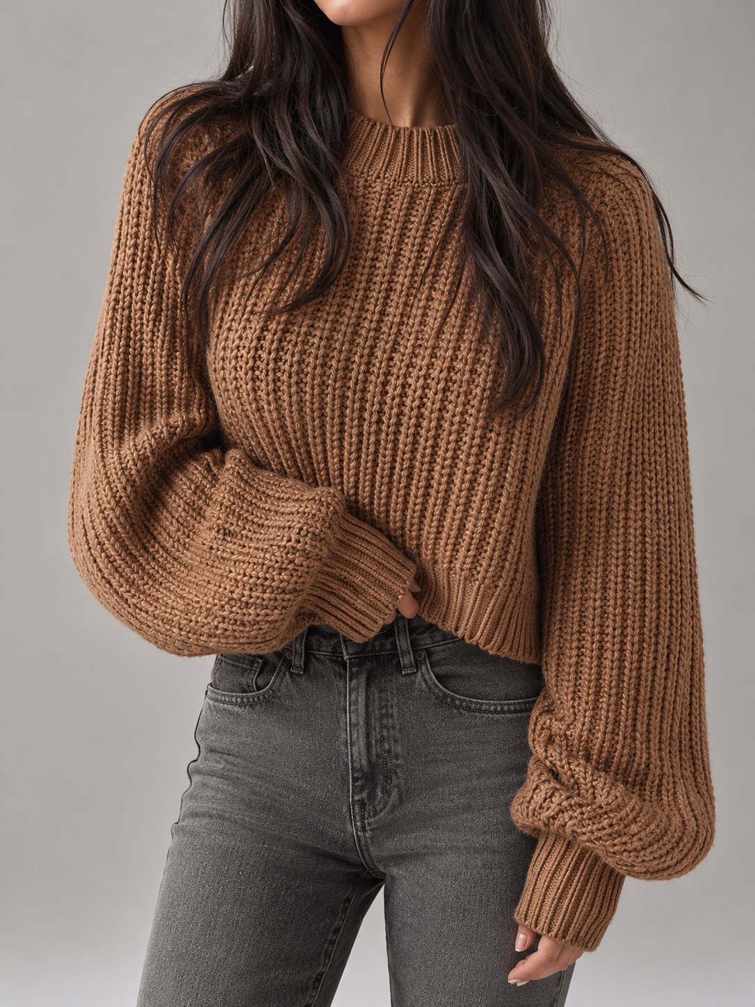 Flore - Pull oversize femme, grosse maille