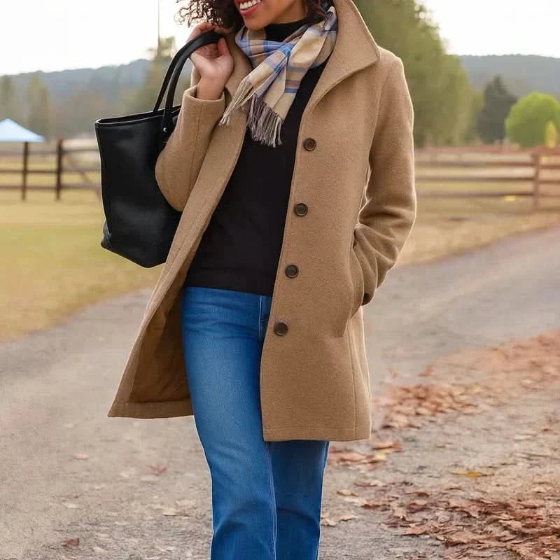 Camille | Manteau d'Hiver Isolé à Coupe Droite