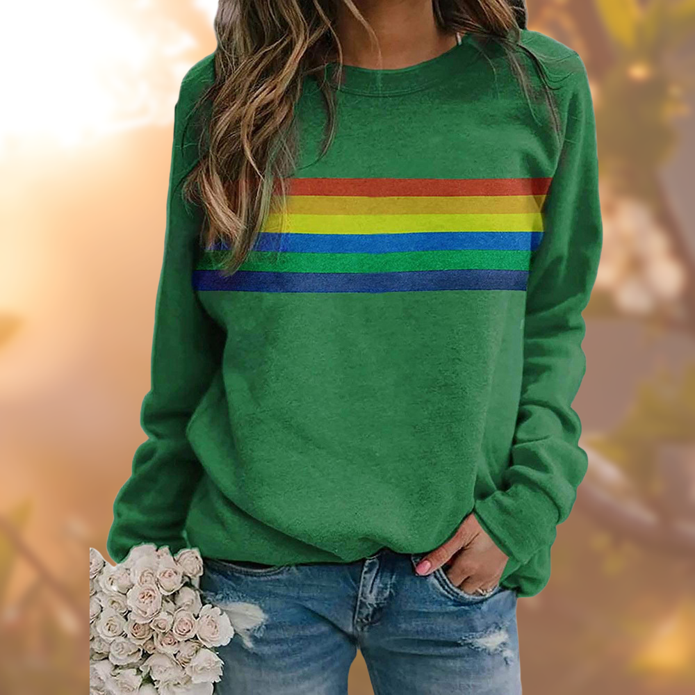 Estelle - Sweat femme graphique, arc-en-ciel