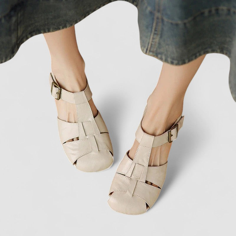 Marine - Sandales Mary Jane femme, talon bloc