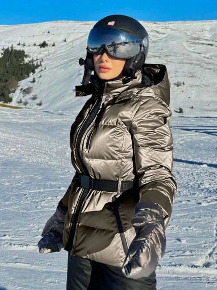 Alice - Doudoune femme ceinturée, coupe cintrée hiver