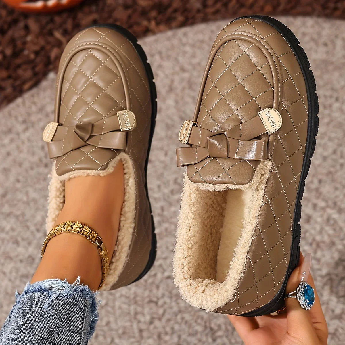 Zoé - Bottines femme matelassées à enfiler