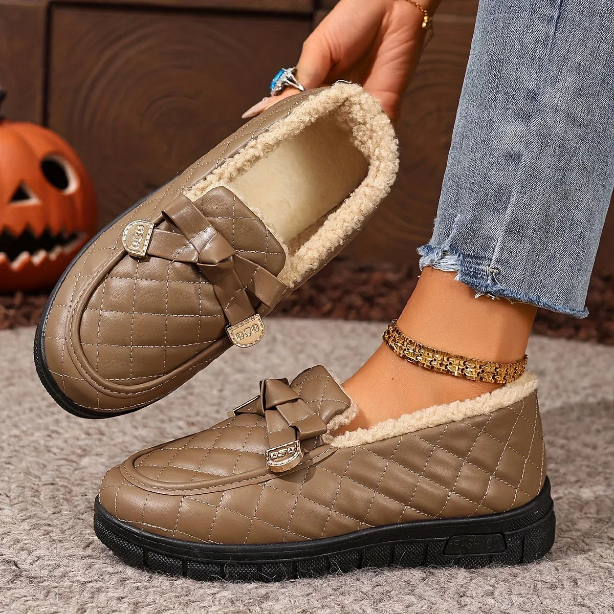 Zoé - Bottines femme matelassées à enfiler
