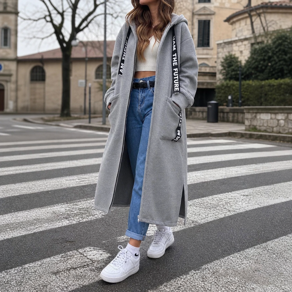 Léa | Manteau Sweat à Capuche Oversize