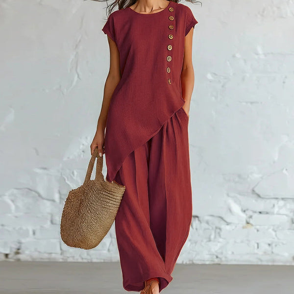 Faustine - Ensemble femme tunique et pantalon large