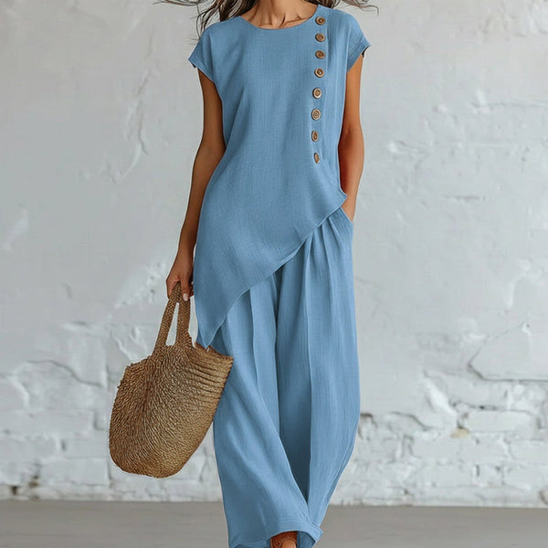 Faustine - Ensemble femme tunique et pantalon large