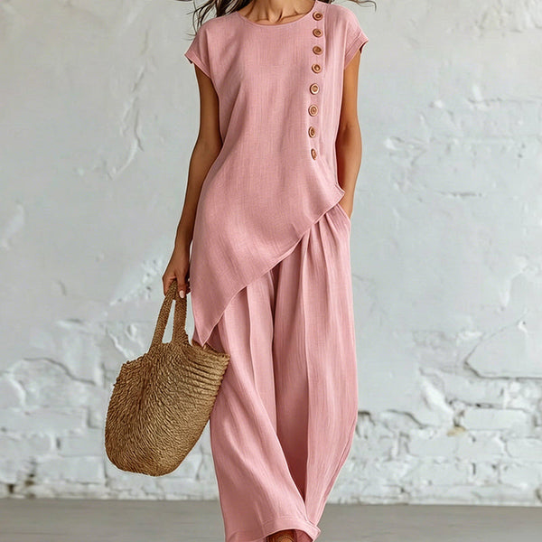 Faustine - Ensemble femme tunique et pantalon large