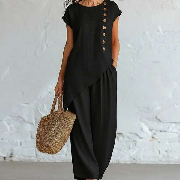 Faustine - Ensemble femme tunique et pantalon large