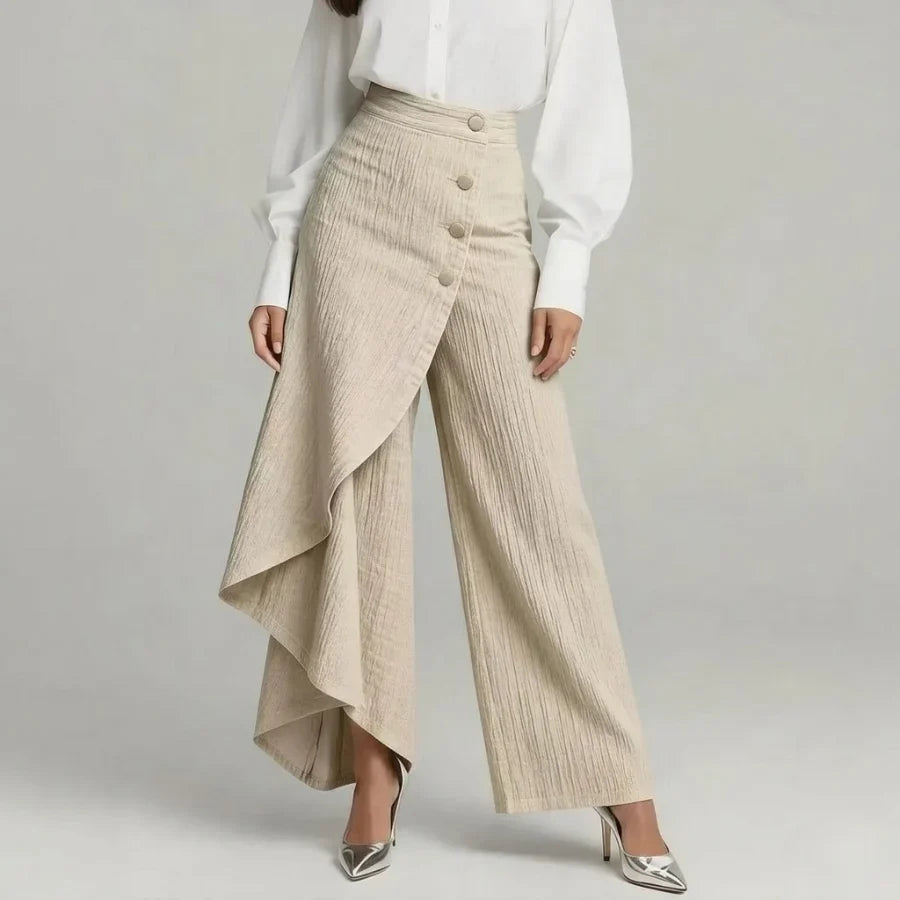 Lucie - Jean femme large, portefeuille asymétrique