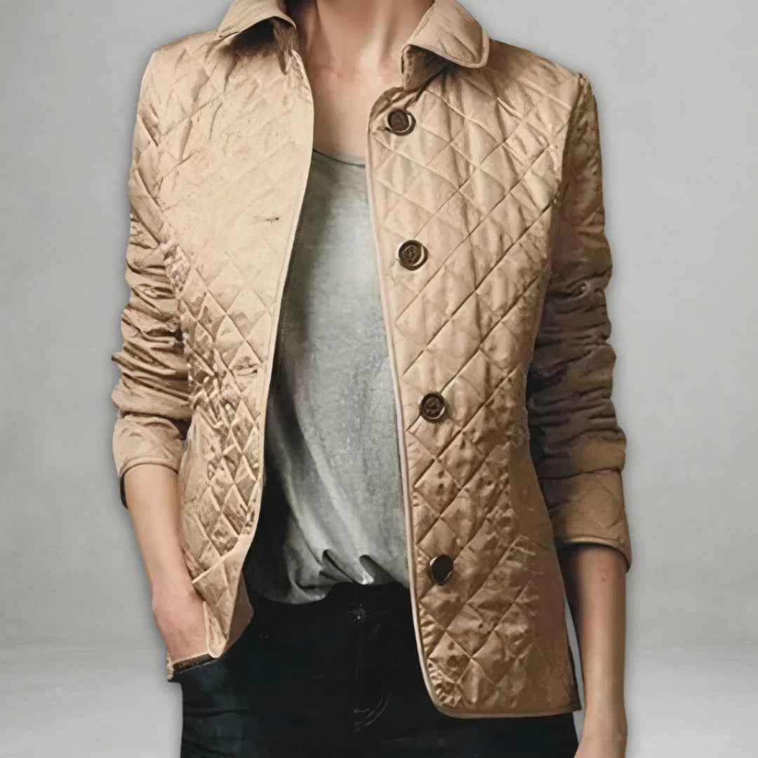 Capucine - Veste matelassée femme, boutonnée devant, manches longues