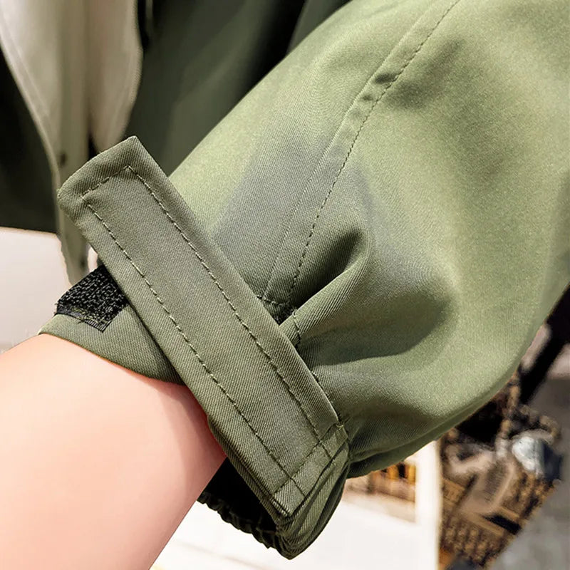 Margaux - Veste imperméable femme double épaisseur, taille à cordon