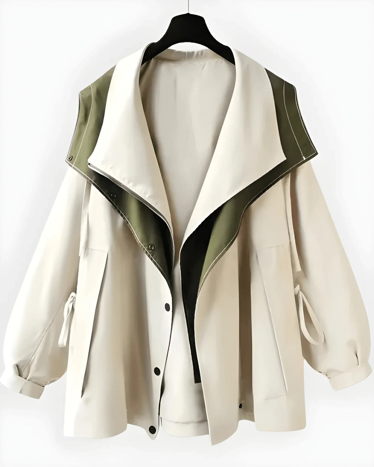 Capucine - Veste femme imperméable ceinturée, grand col
