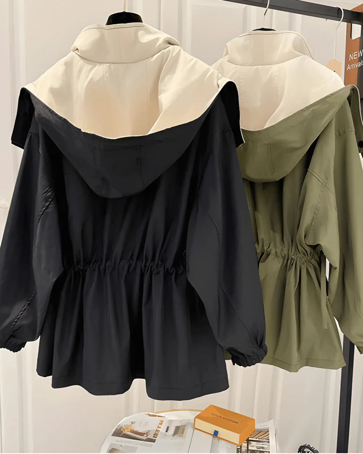Capucine - Veste femme imperméable ceinturée, grand col
