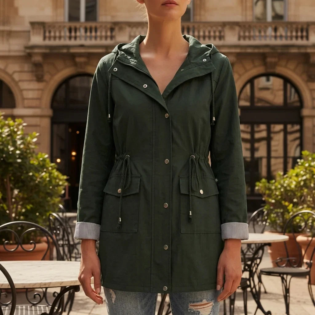 Inès - Coupe-vent femme à capuche, déperlant et léger