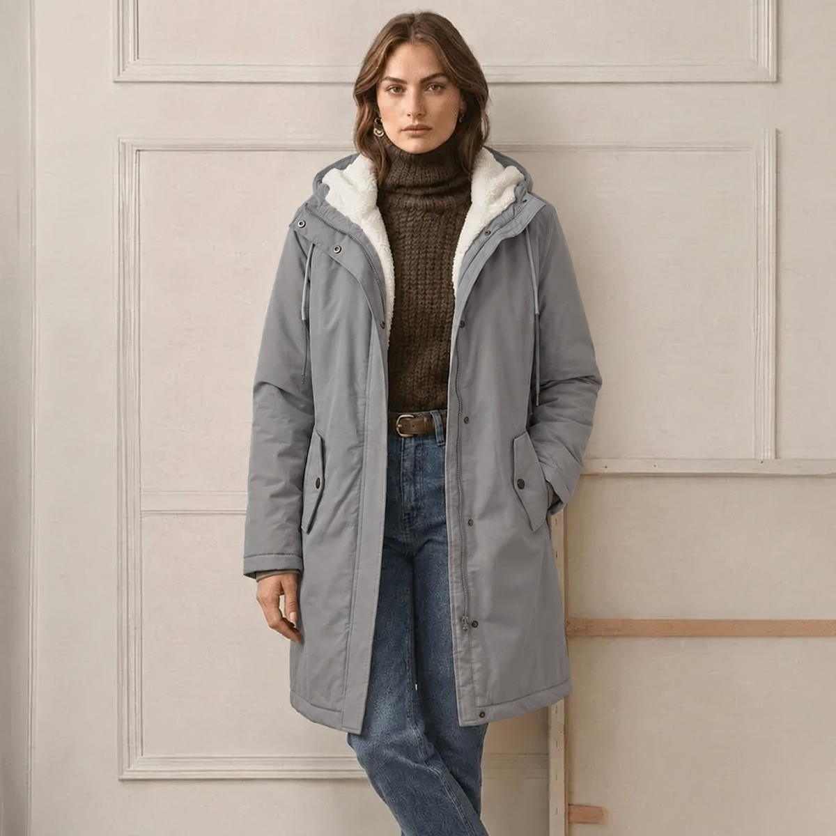 Camille | Veste Longue à Capuche Déperlante