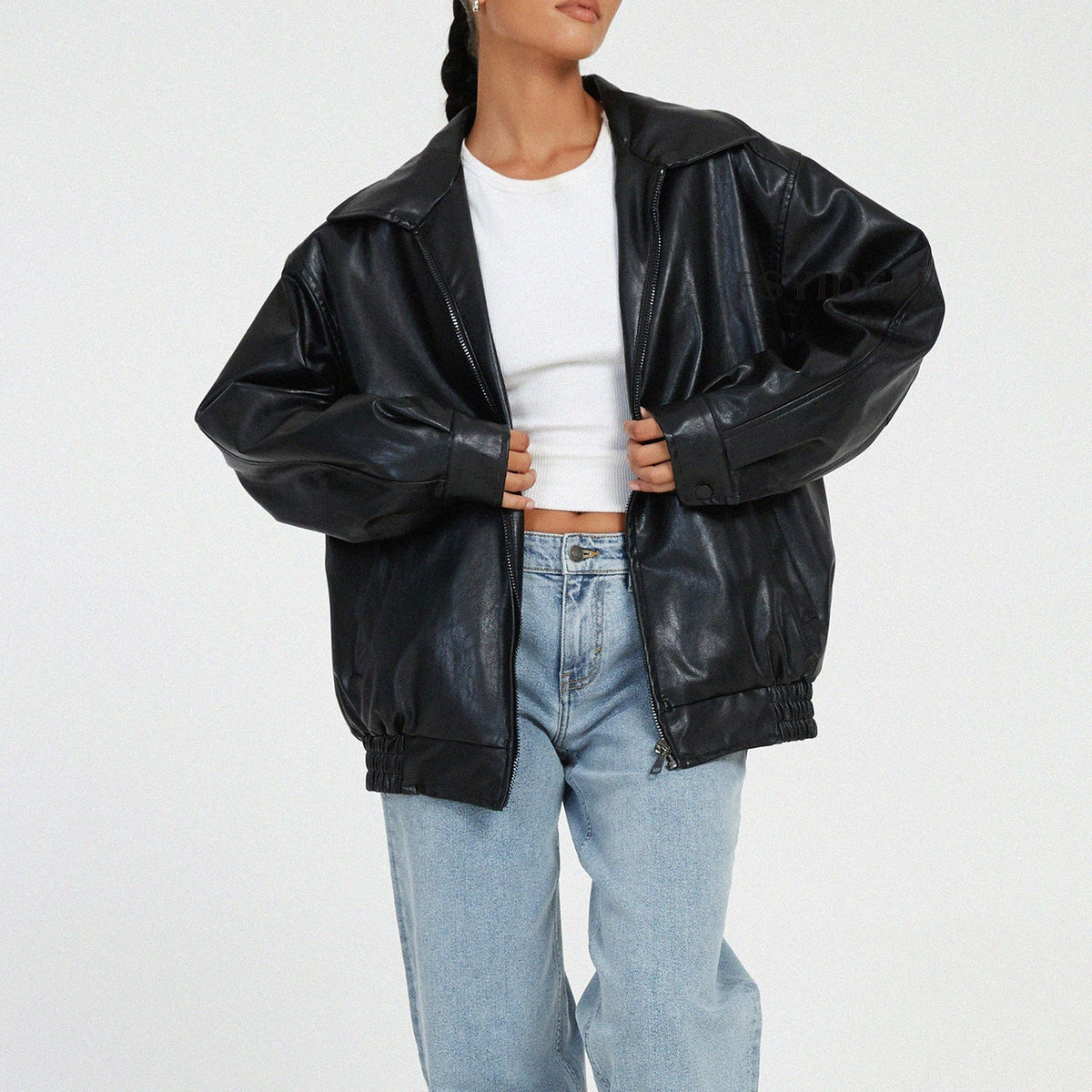 Océane - Veste femme oversize zippée, coupe décontractée