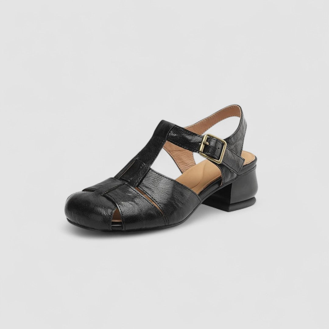 Marine - Sandales Mary Jane femme, talon bloc
