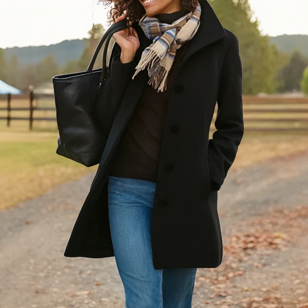 Camille | Manteau d'Hiver Isolé à Coupe Droite