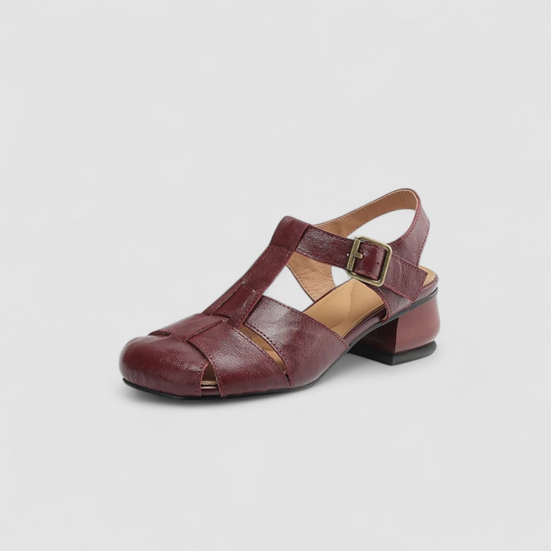 Marine - Sandales Mary Jane femme, talon bloc