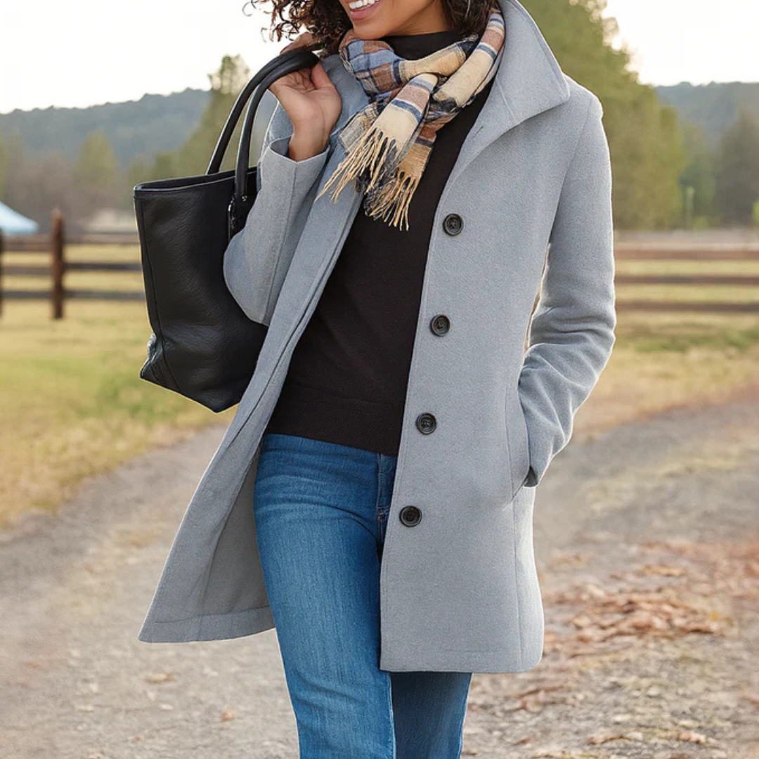 Camille | Manteau d'Hiver Isolé à Coupe Droite