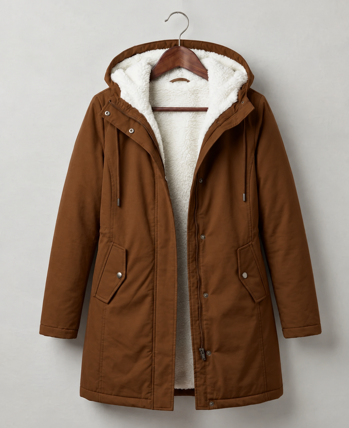 Camille | Veste Longue à Capuche Déperlante