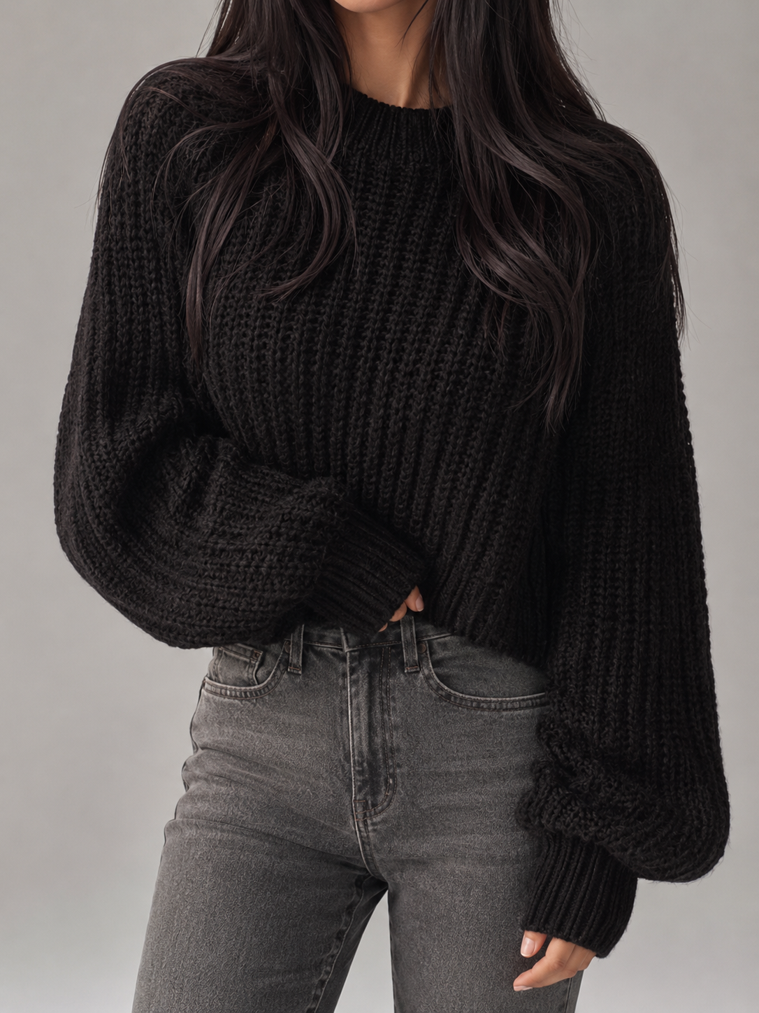 Flore - Pull oversize femme, grosse maille