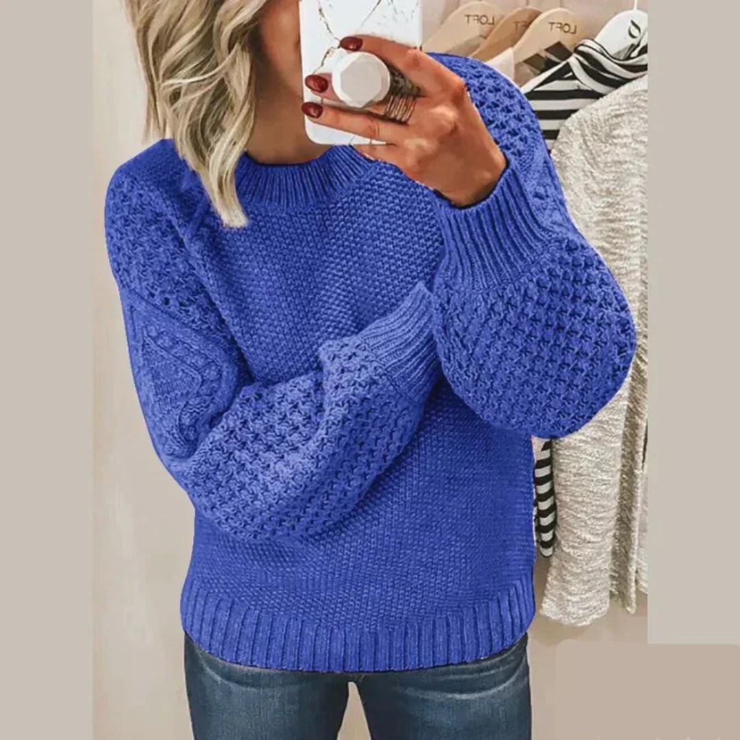 Olivia - Pull femme classique, manches longues