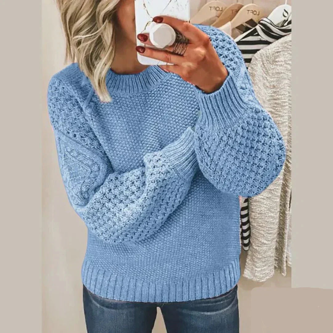 Olivia - Pull femme classique, manches longues