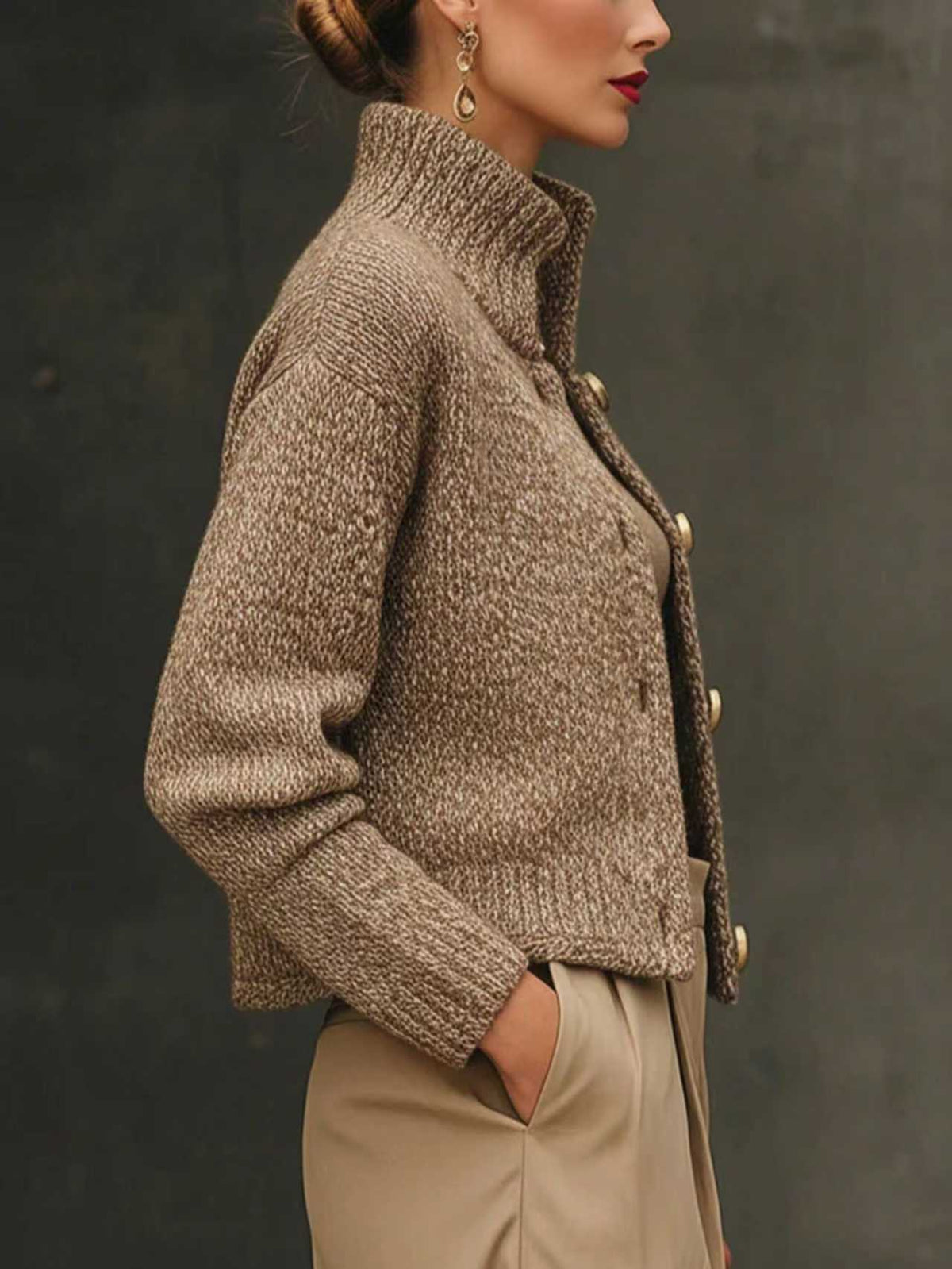Adeline - Veste femme en laine mélangée, coupe tailleur