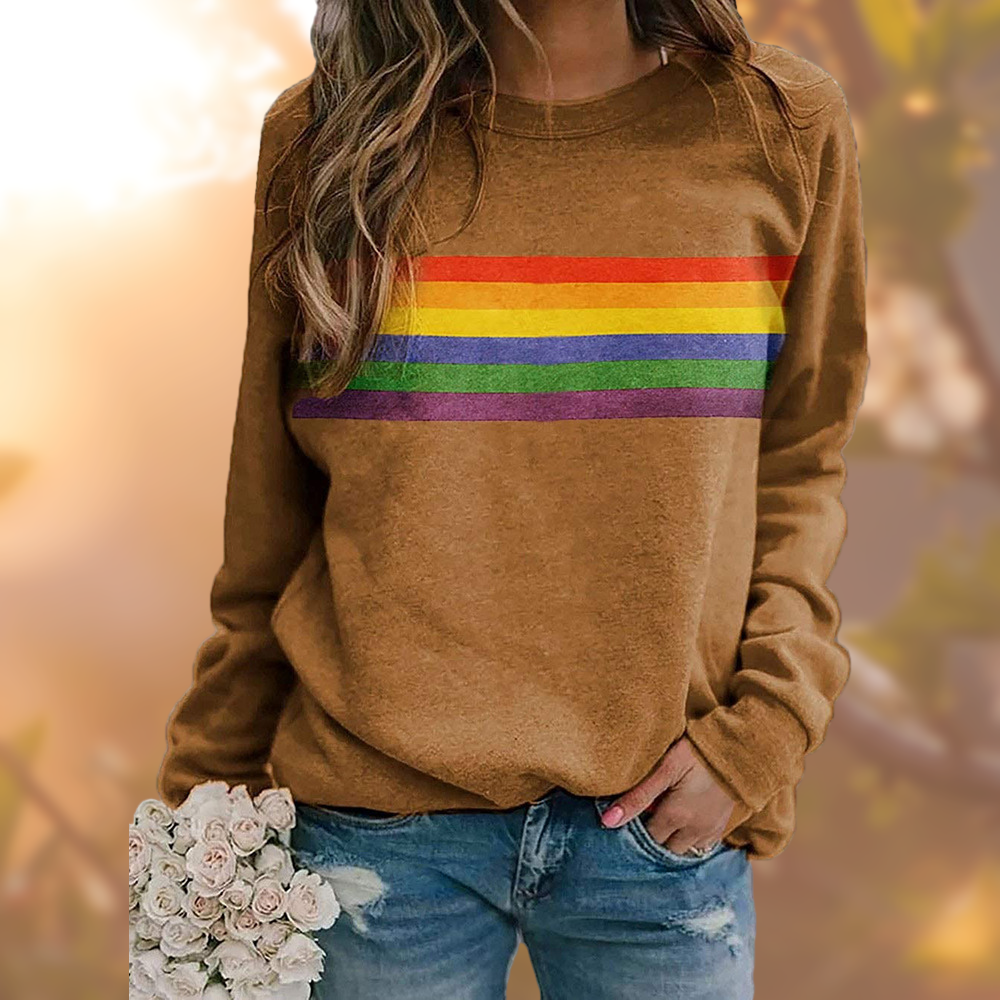 Estelle - Sweat femme graphique, arc-en-ciel