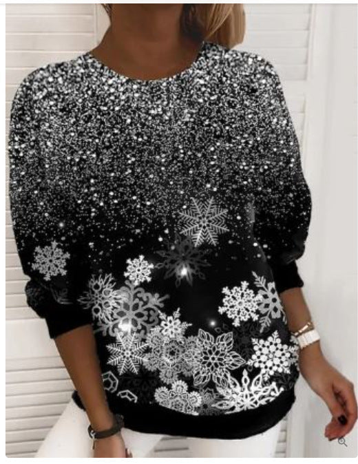 Tatiana - Pull femme flocon pailleté, fêtes