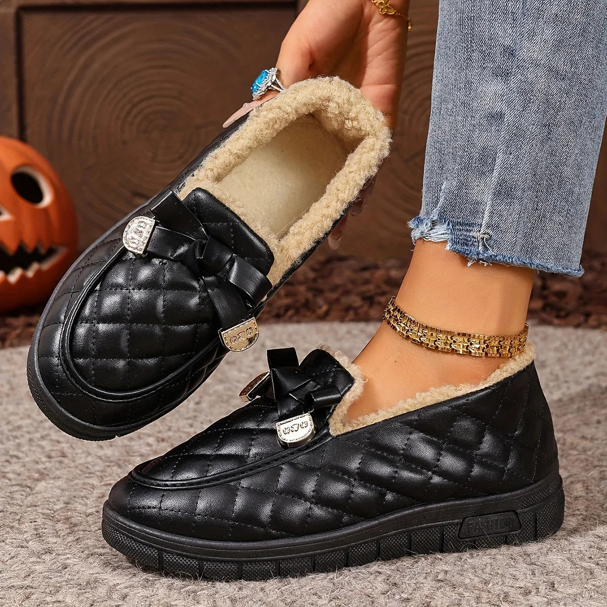 Zoé - Bottines femme matelassées à enfiler