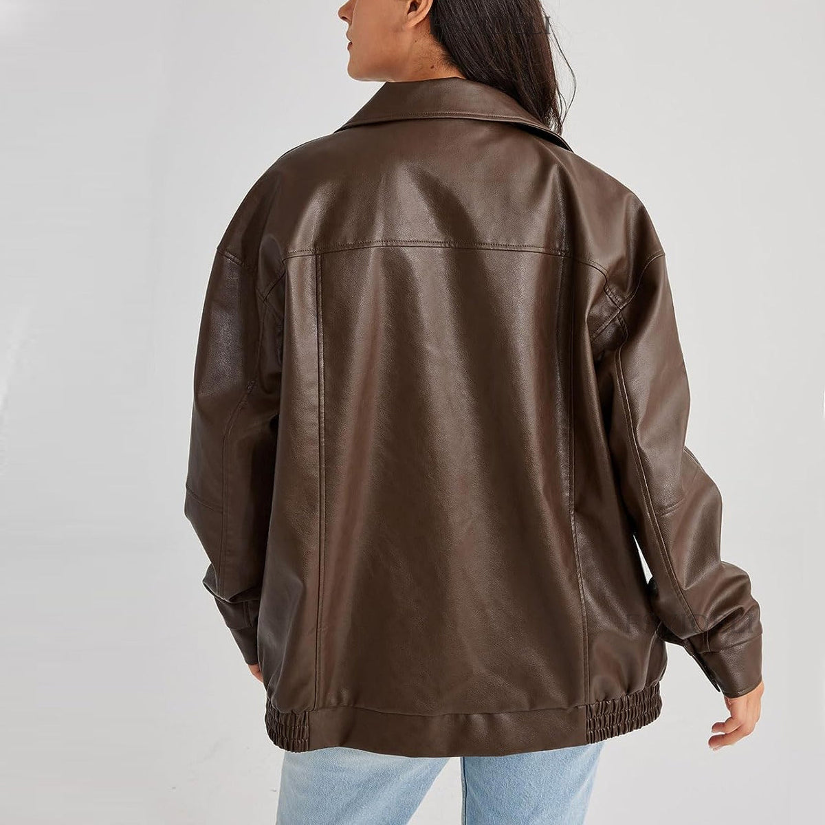 Océane - Veste femme oversize zippée, coupe décontractée