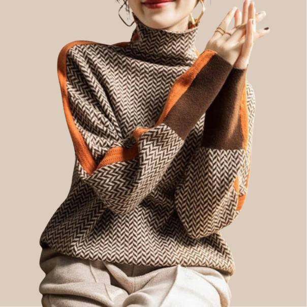 Aline - Pull femme rayé, manches longues