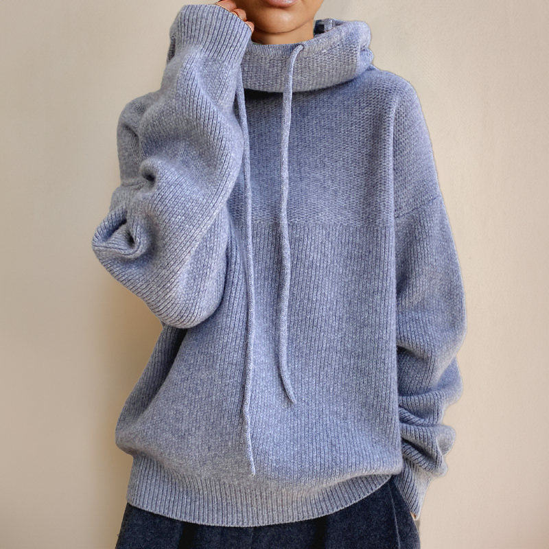 Joséphine - Pull femme col roulé, coupe oversize