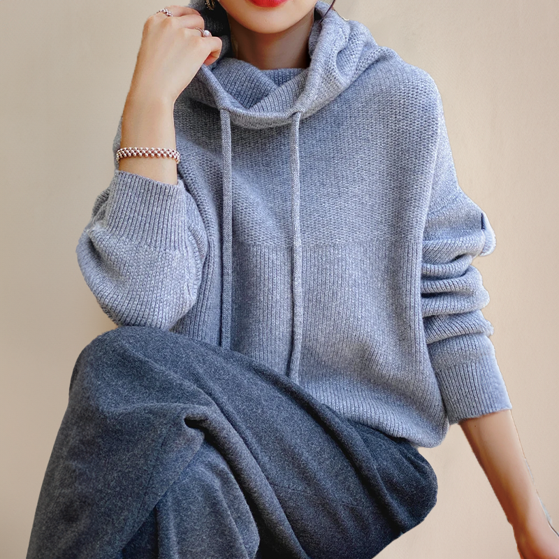 Joséphine - Pull femme col roulé, coupe oversize