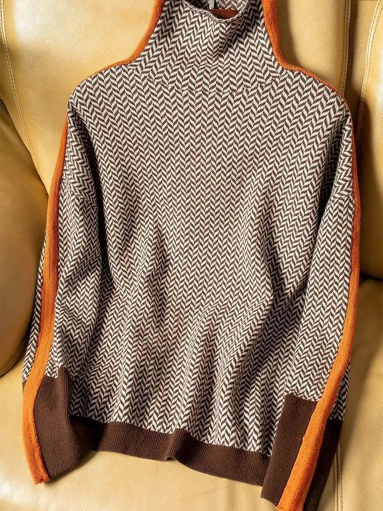 Aline - Pull femme rayé, manches longues