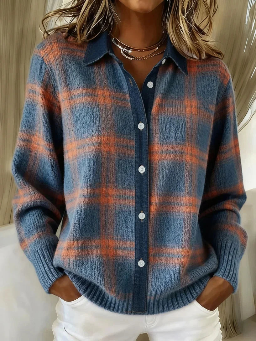 Simone - Cardigan long femme, coupe élégante