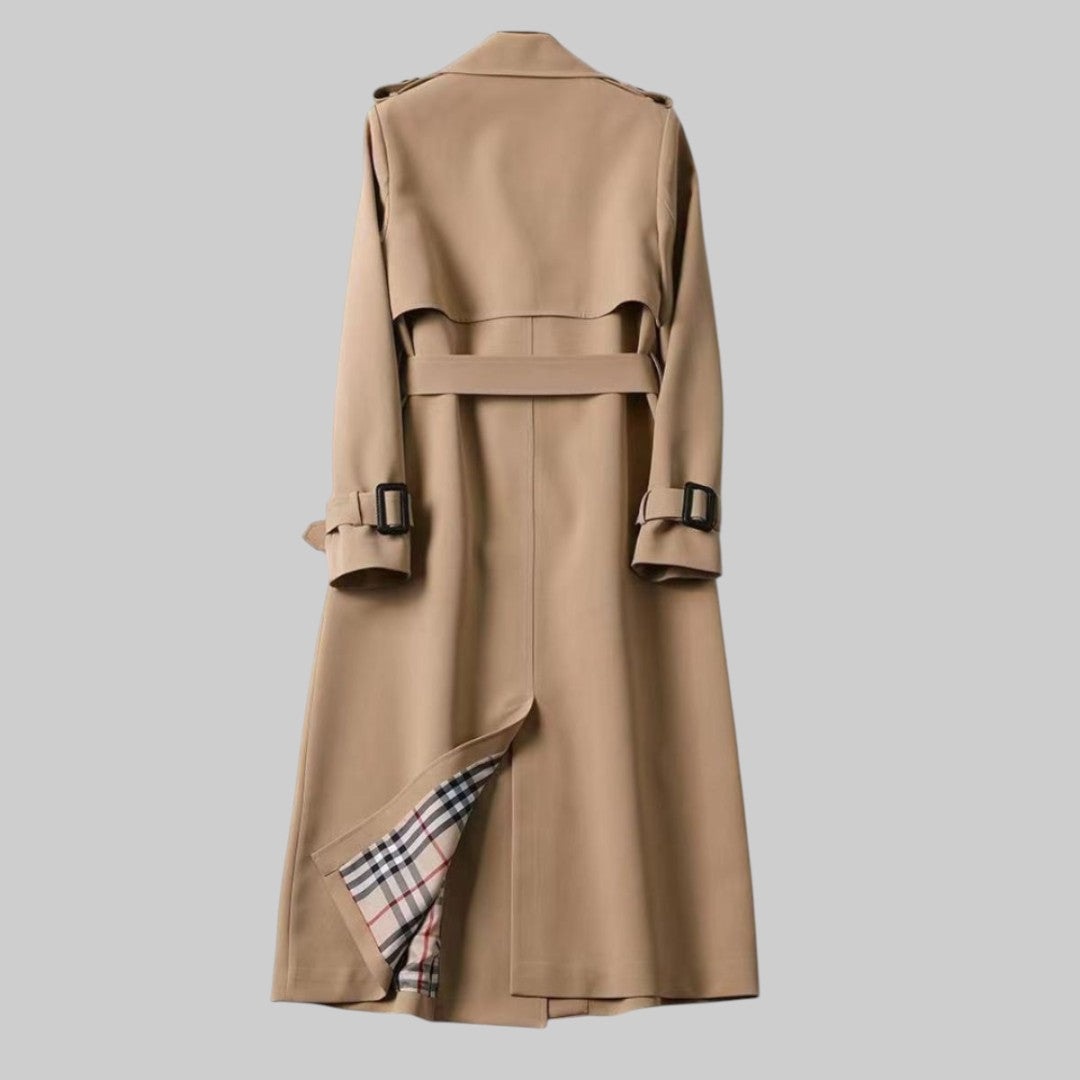 Juliette - Trench long femme ceinturé, double boutonnage