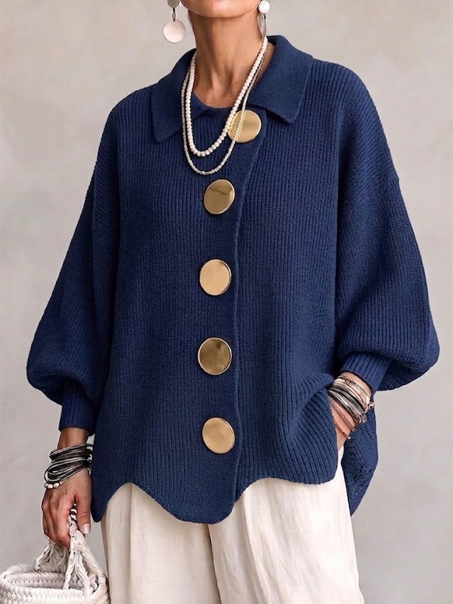 Lucille | Women's Balloon-Sleeve Knit Cardigan