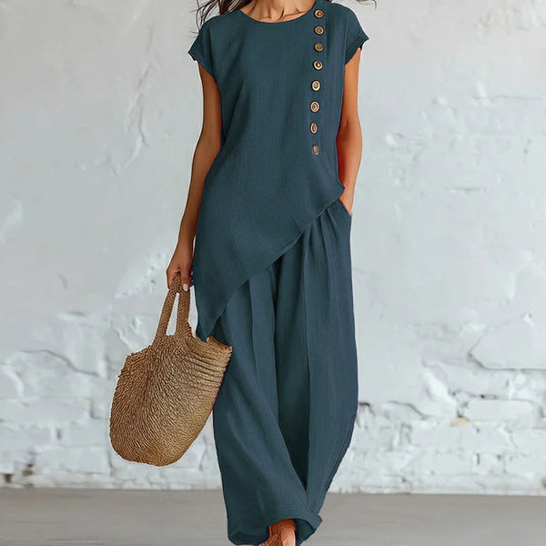 Faustine - Ensemble femme tunique et pantalon large
