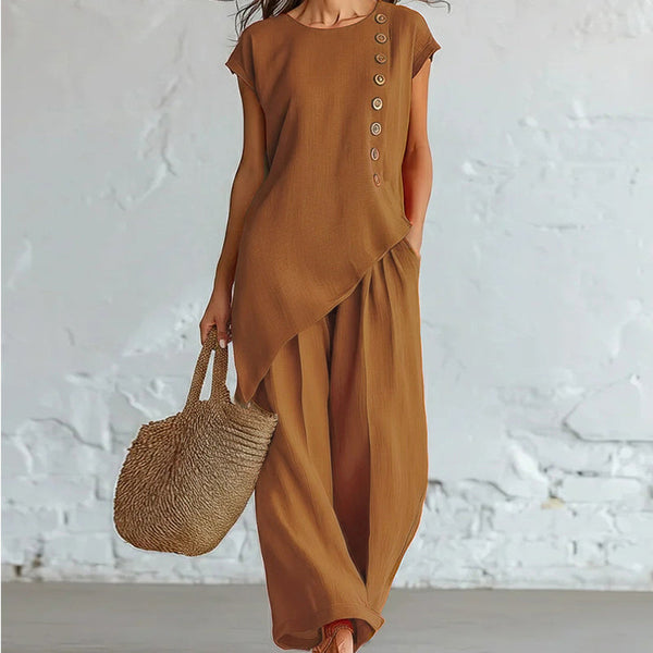 Faustine - Ensemble femme tunique et pantalon large