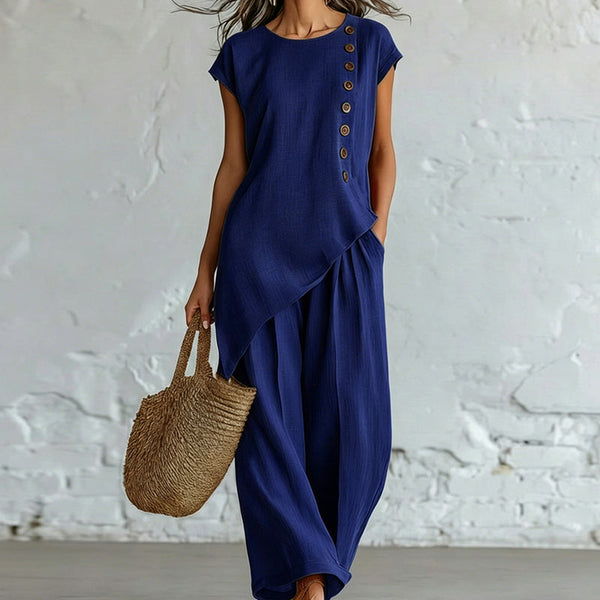 Faustine - Ensemble femme tunique et pantalon large